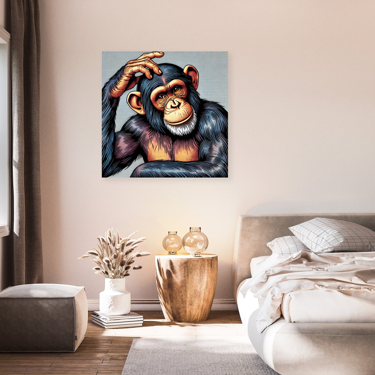 Thoughtful Chimp Canvas