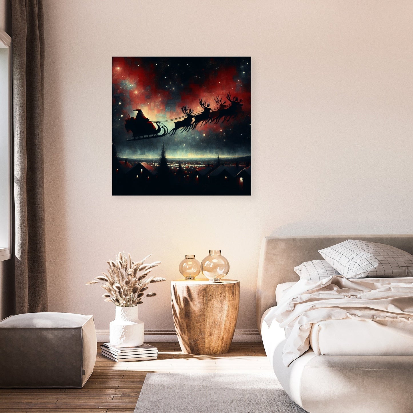 Santa's Starlit Journey Canvas