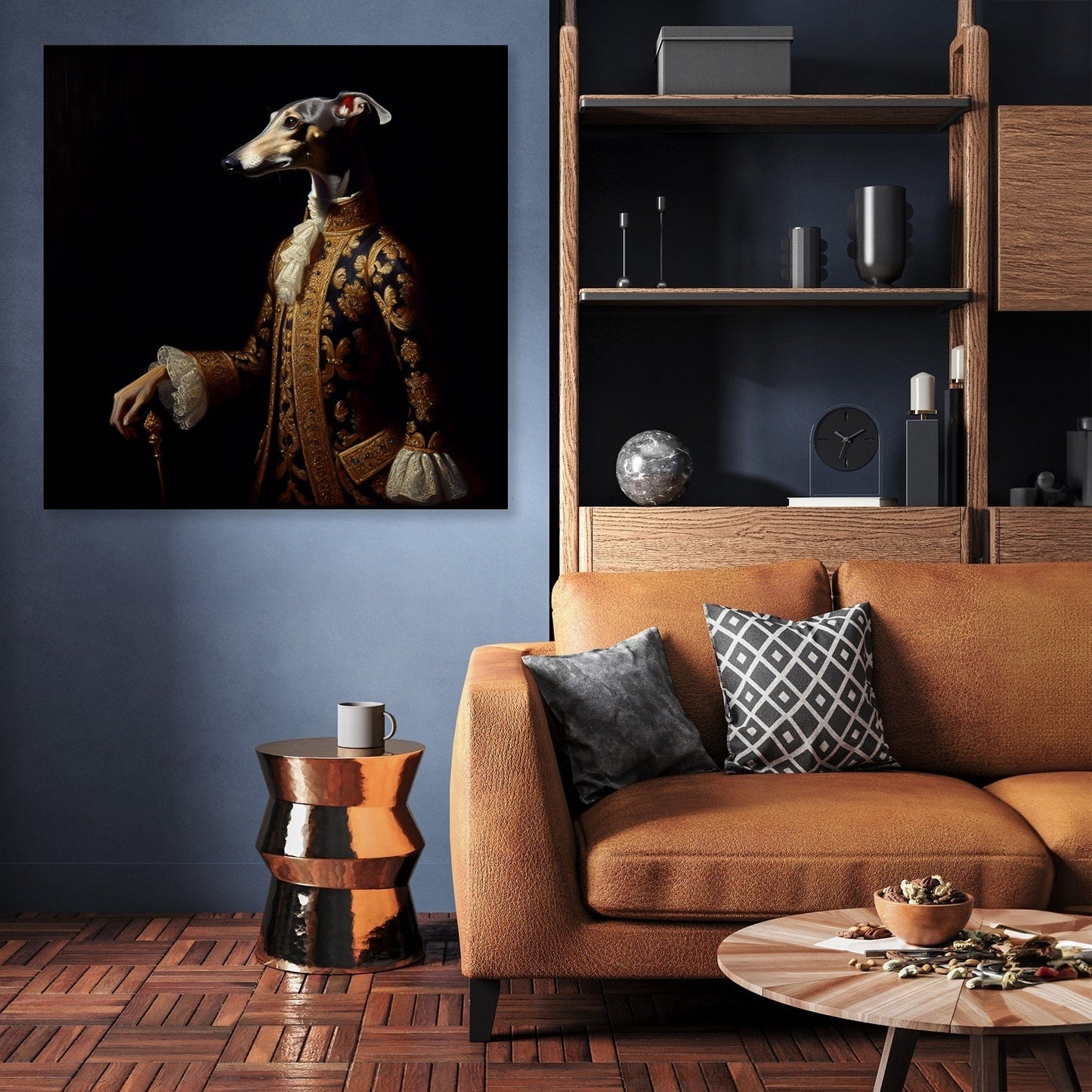 Regal Whippet Royalty Canvas