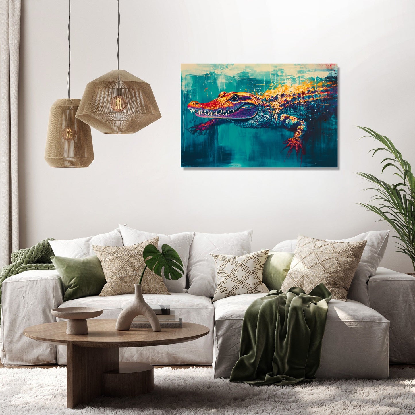 Crocodile Jungle Canvas