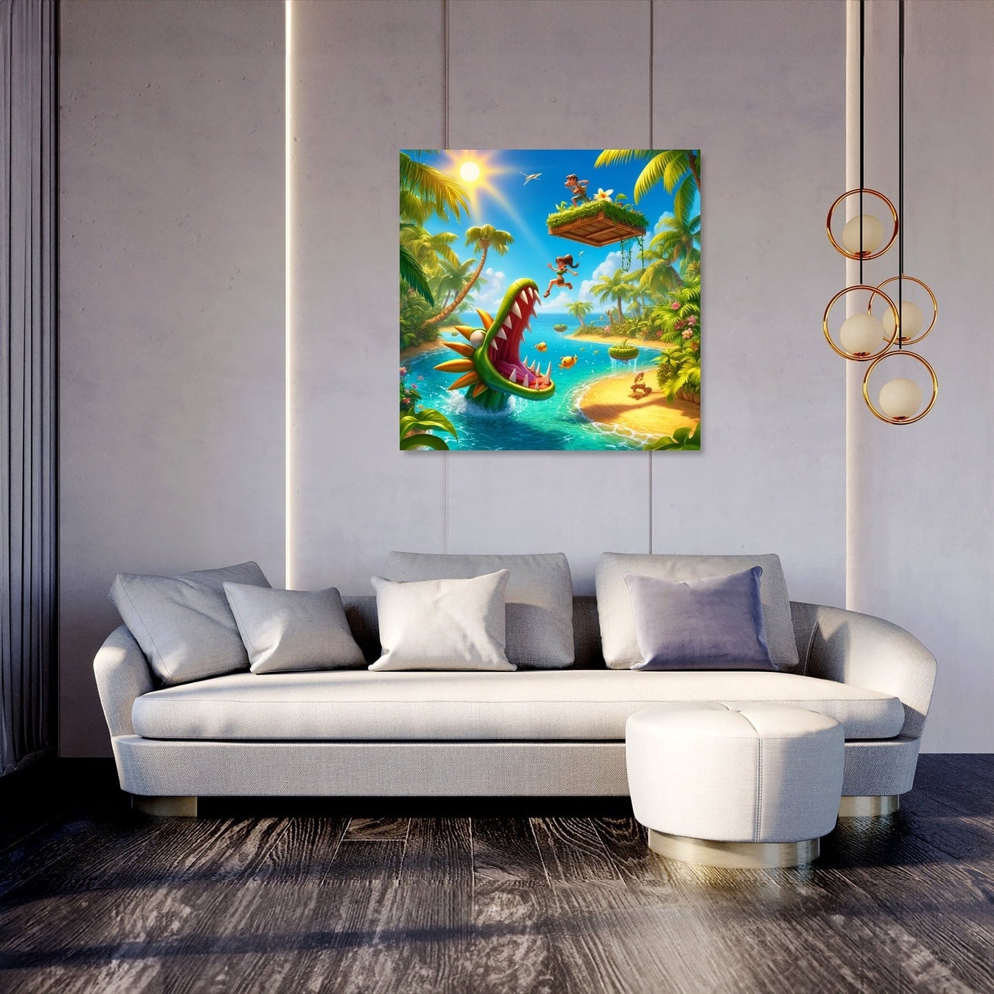 Tropical Island Escape Canvas