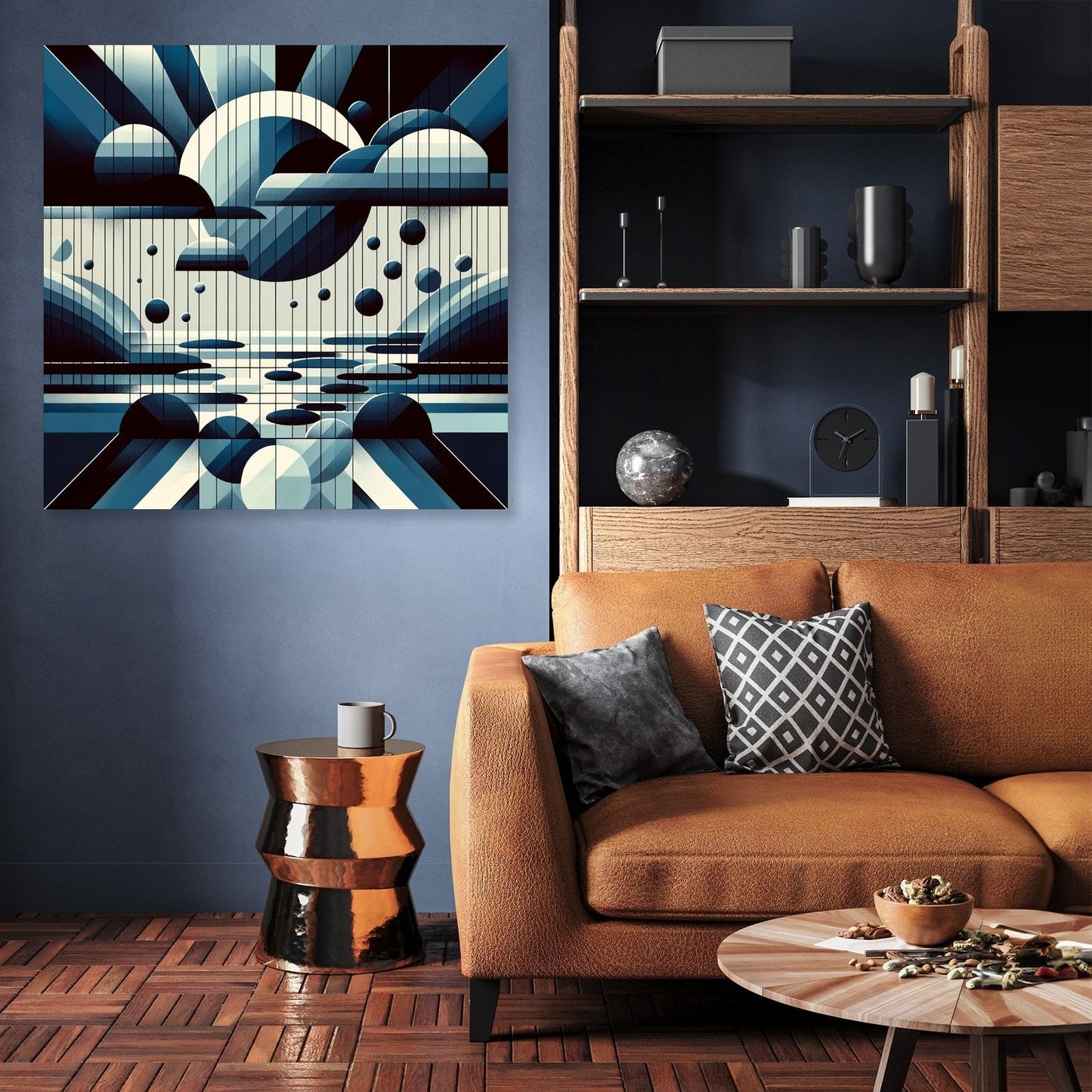 Rain Geometry Canvas
