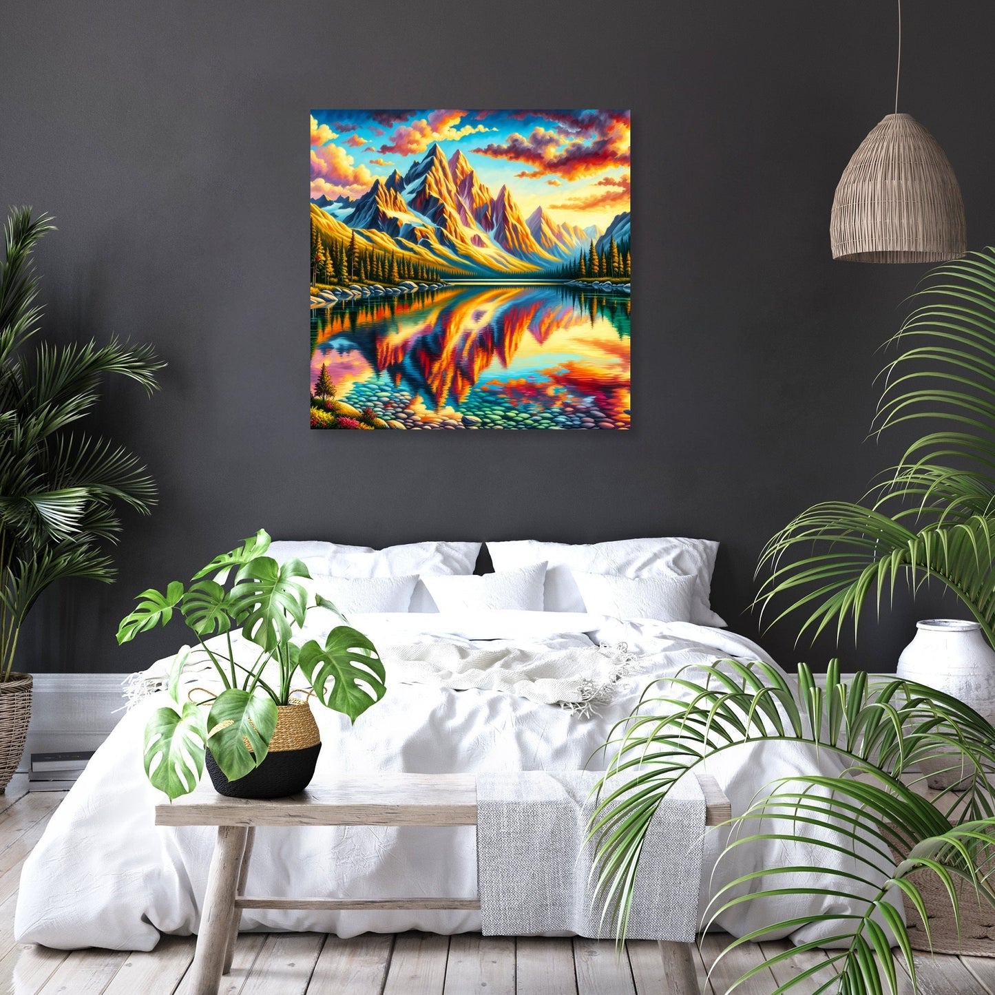 Majestic Mountain Reflection Canvas