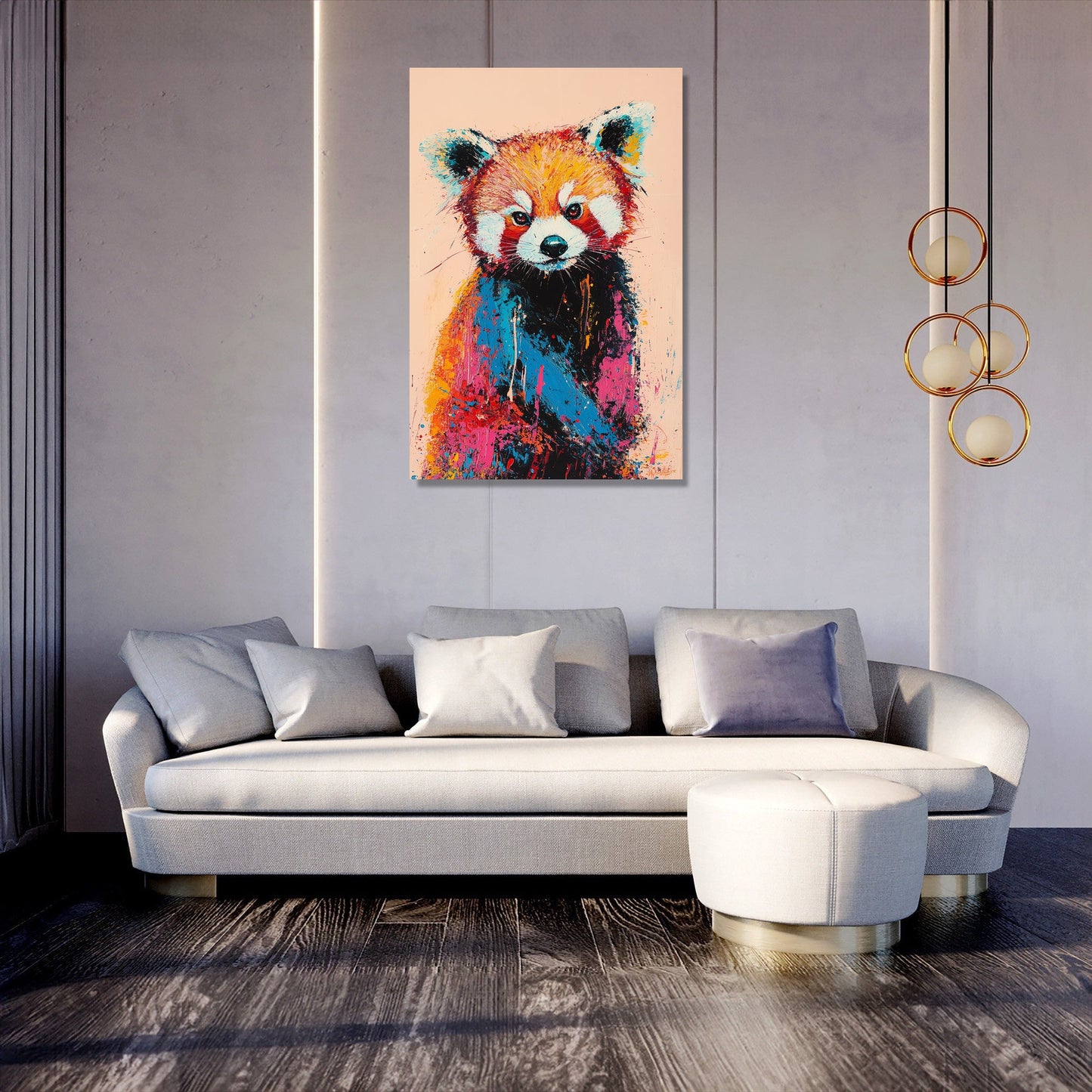 Red Panda Harmony Canvas