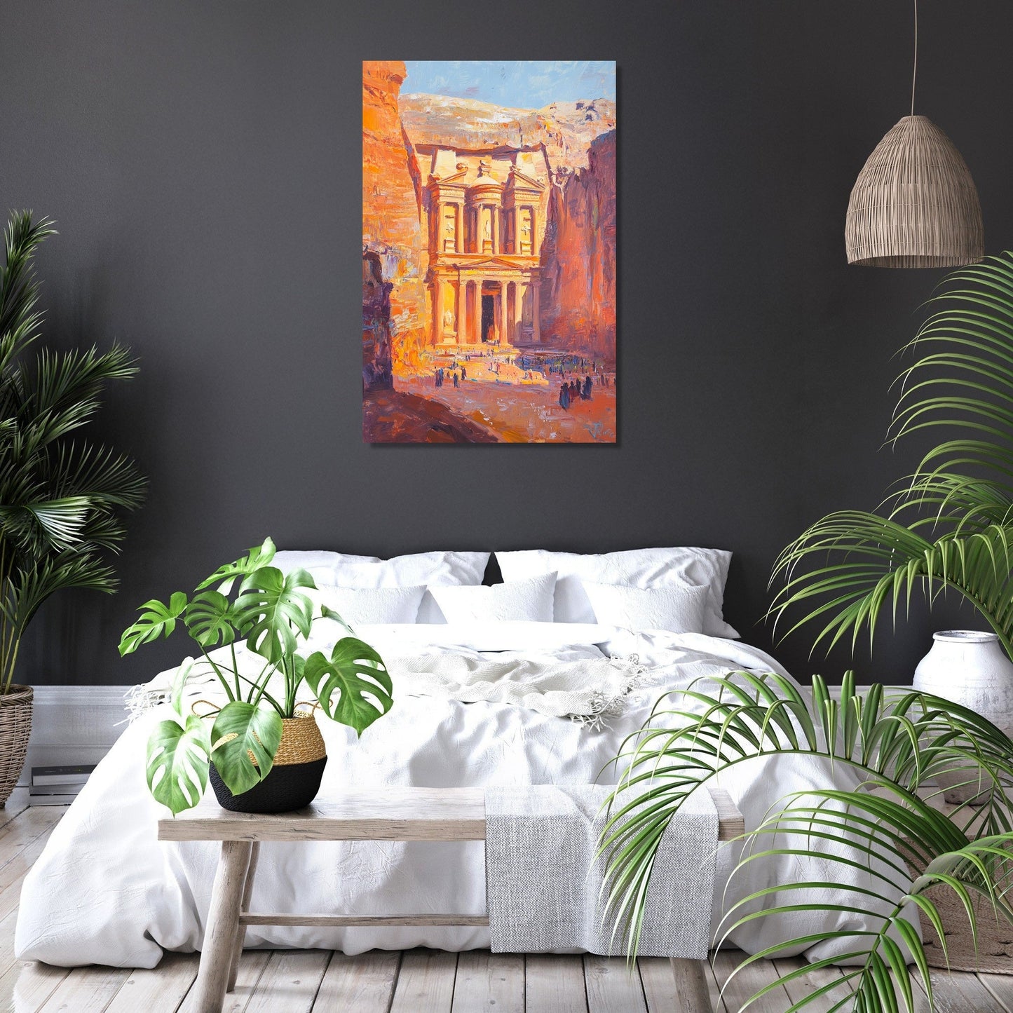 Rose-Red Reverie Canvas