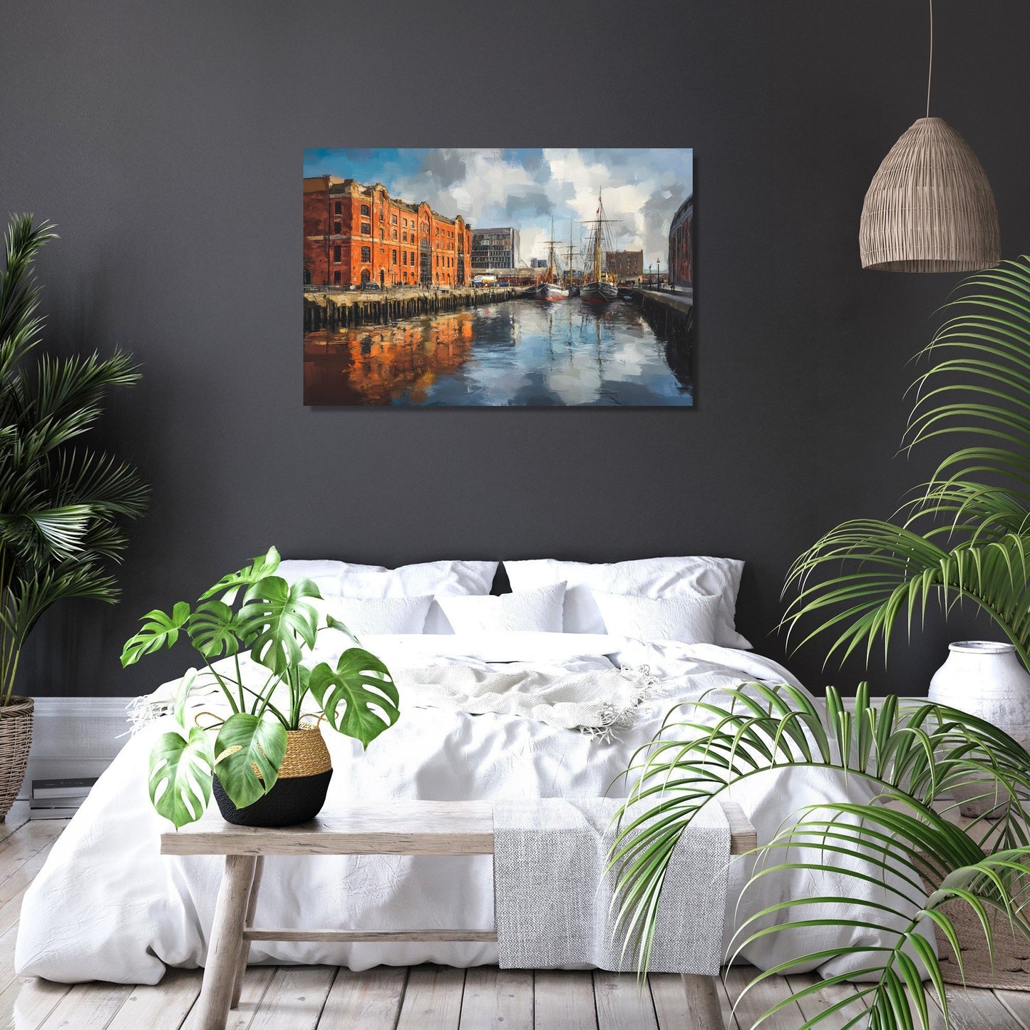 Liverpool Port Reflections Canvas