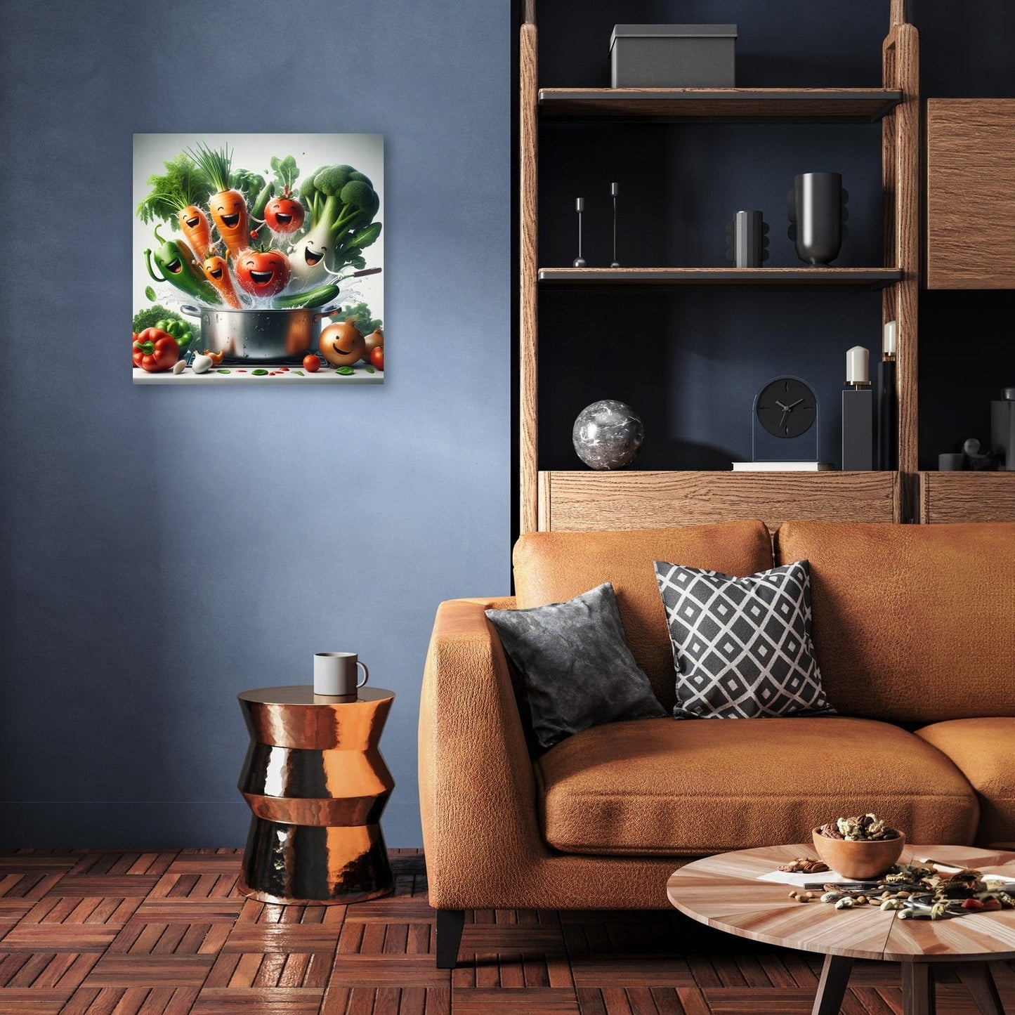 Veggie Splash Kitchen Canvas