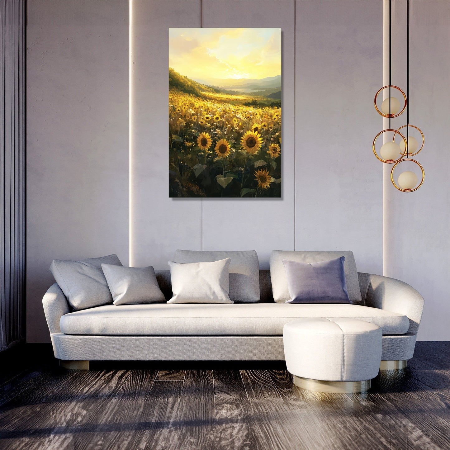 Sunrise Sunflower Symphony Canvas
