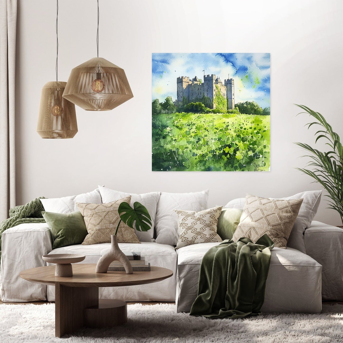 Irish Castle Spring Canvas