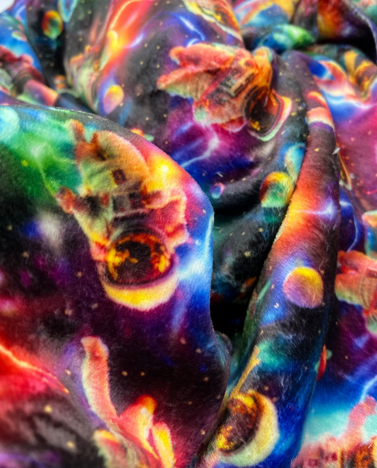3D Astronauts Cuddle Fleece Fabric Blanket Loungewear