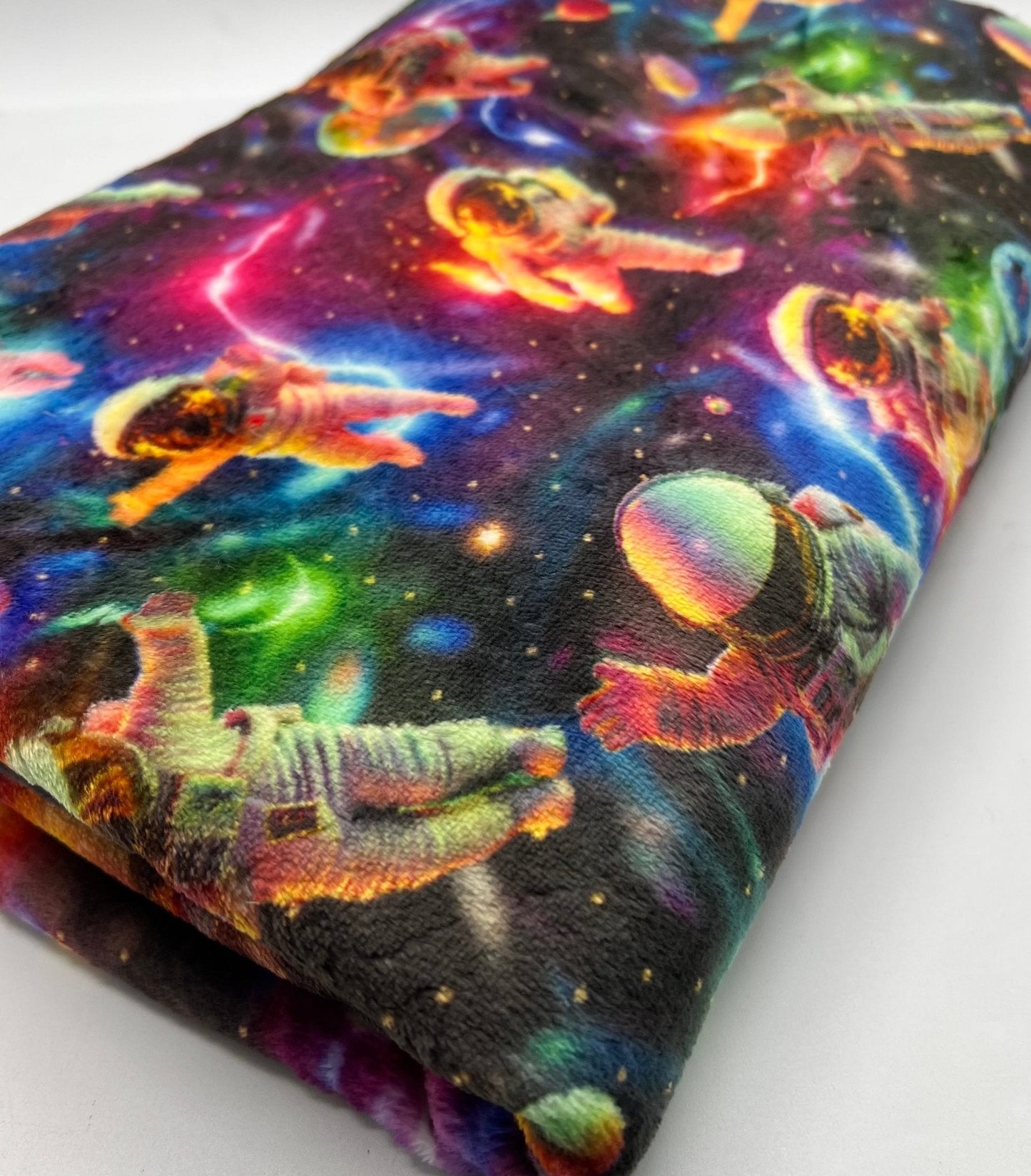 3D Astronauts Cuddle Fleece Fabric Blanket Loungewear