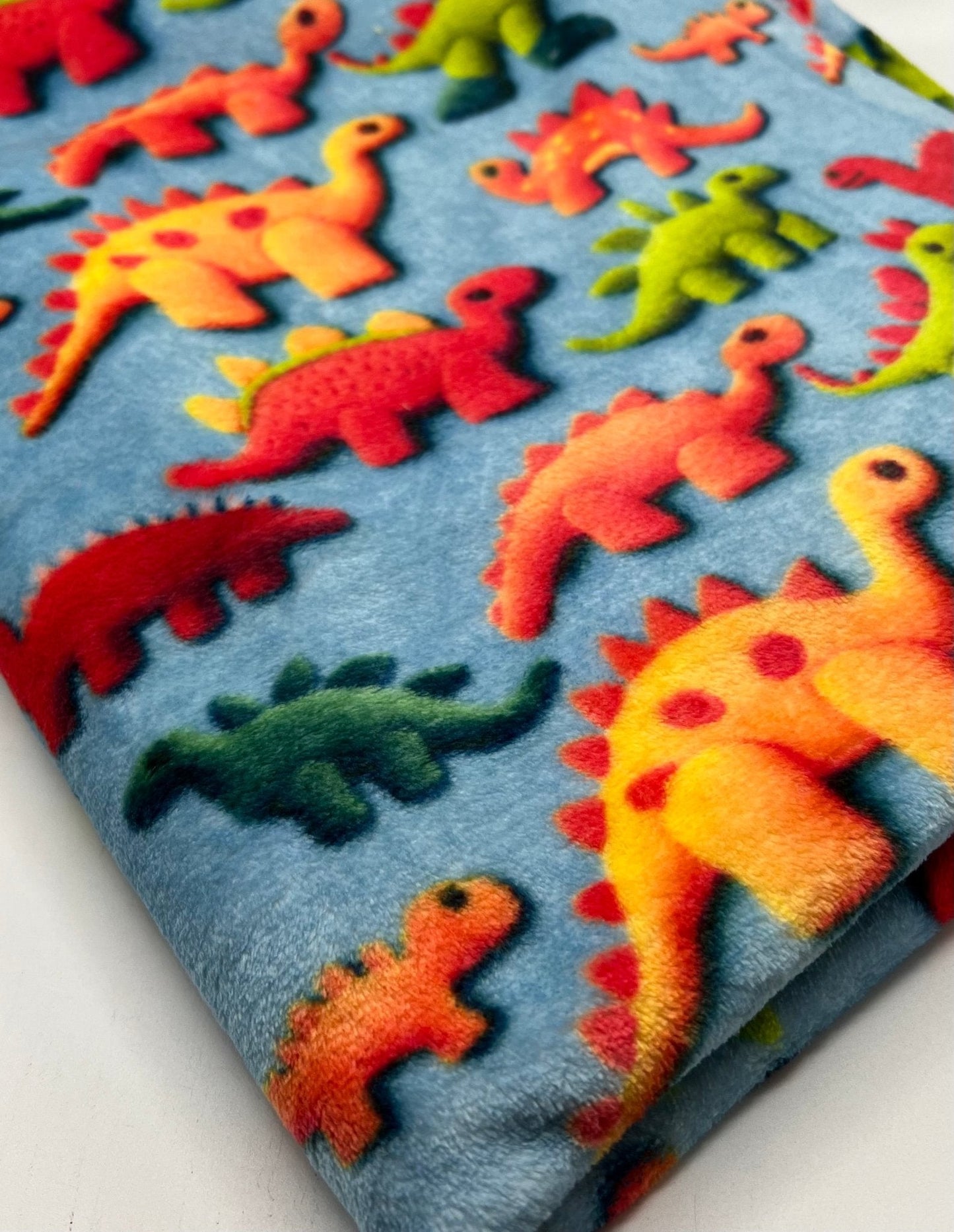 3D Dinos Cuddle Fleece Fabric Blanket Loungewear