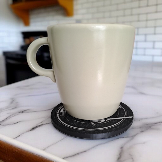 Retro Vinyl Record Coaster - 3D Printed Drink Coaster for Music Lovers