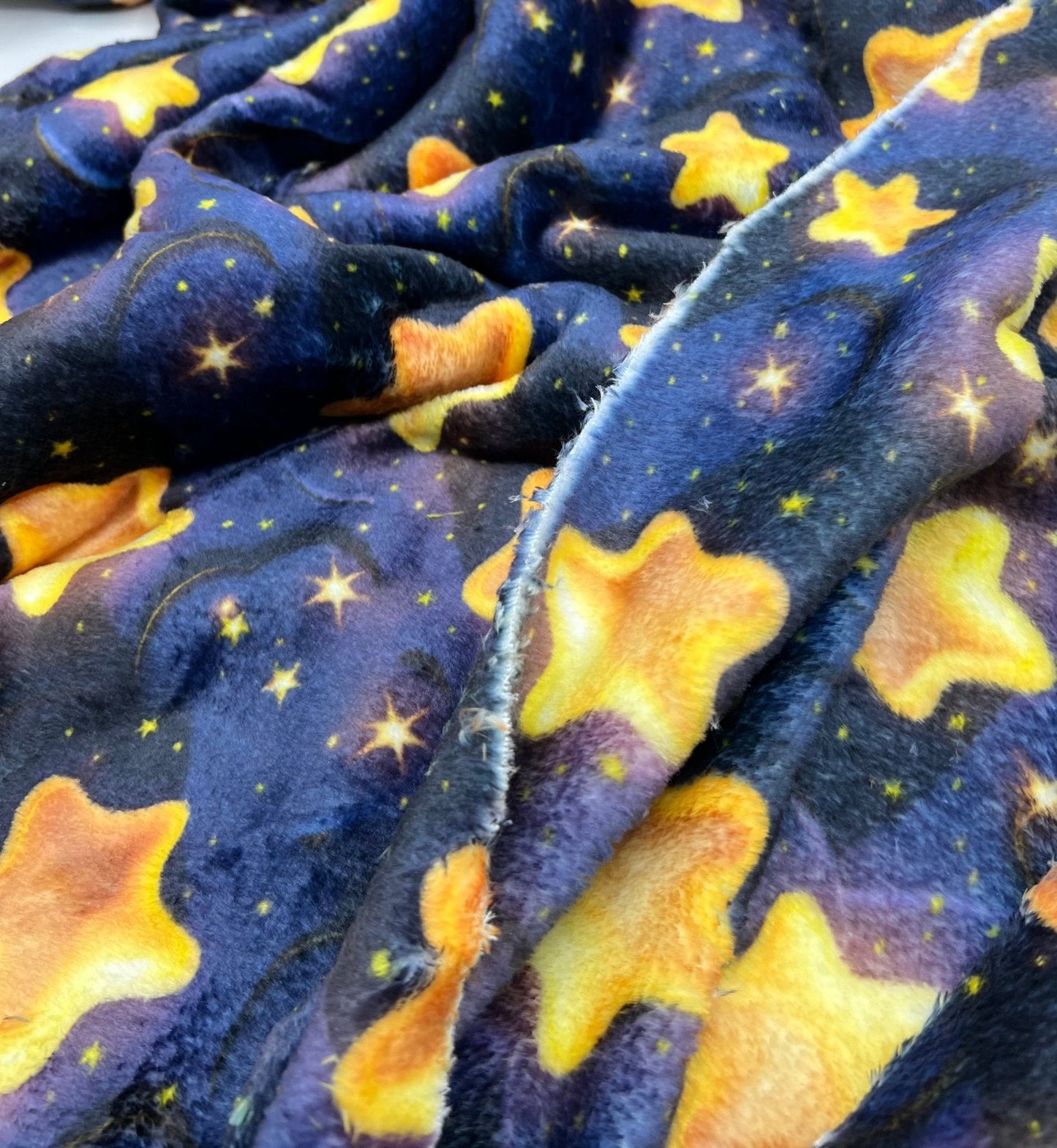 3D Stars Cuddle Fleece Fabric Blanket Loungewear