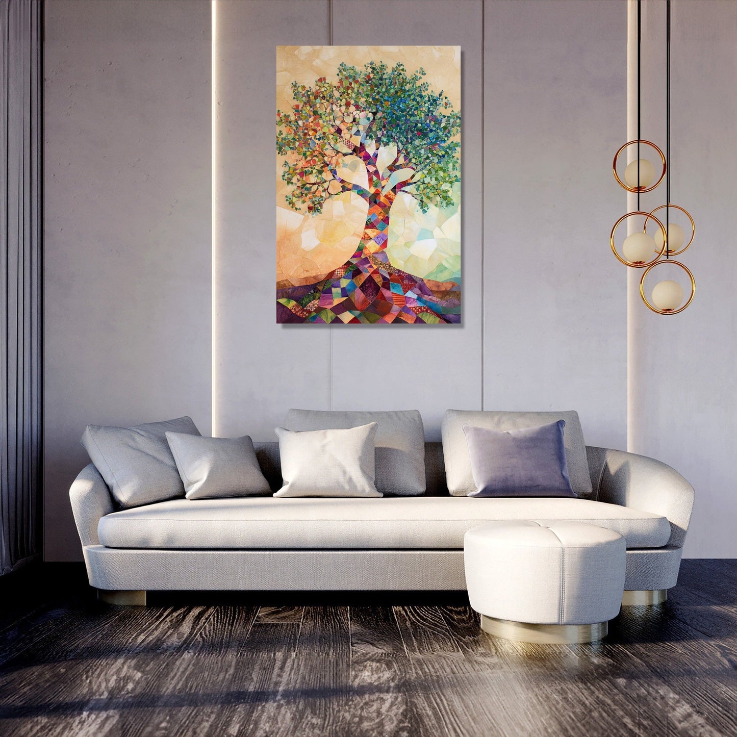 Geometric Tree of Life Canvas