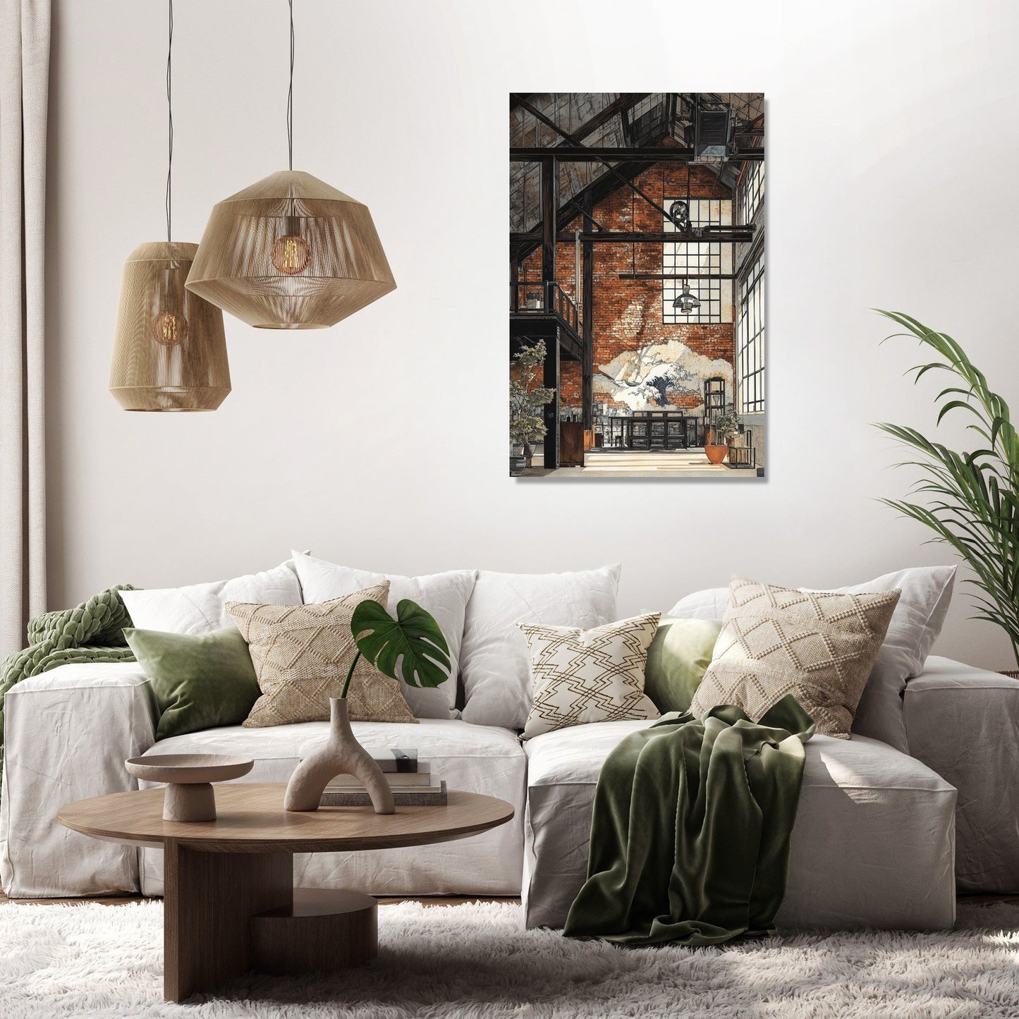 Industrial Loft Serenity Canvas