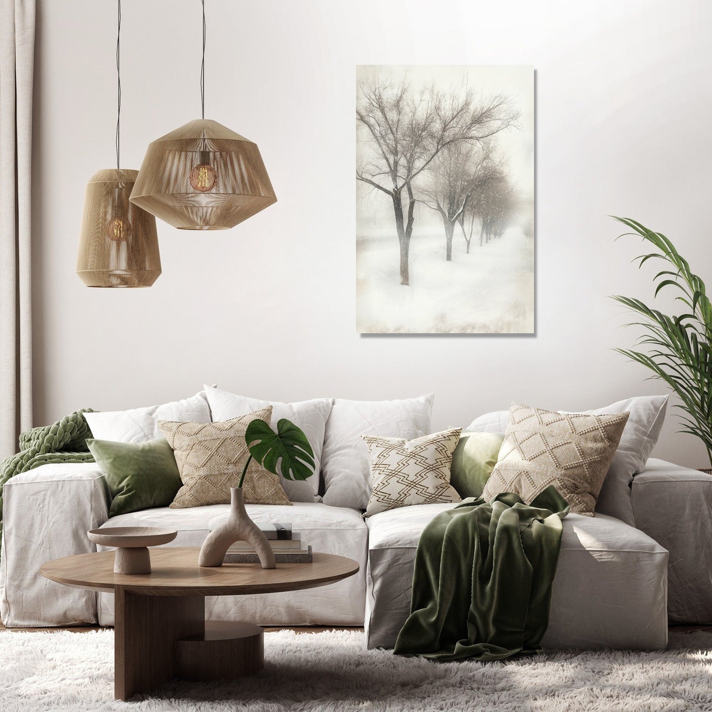 Enchanted Winter Trees Canvas