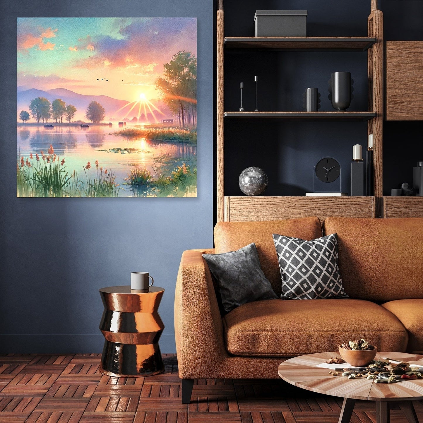 Sunrise Over Masazir Lake Canvas