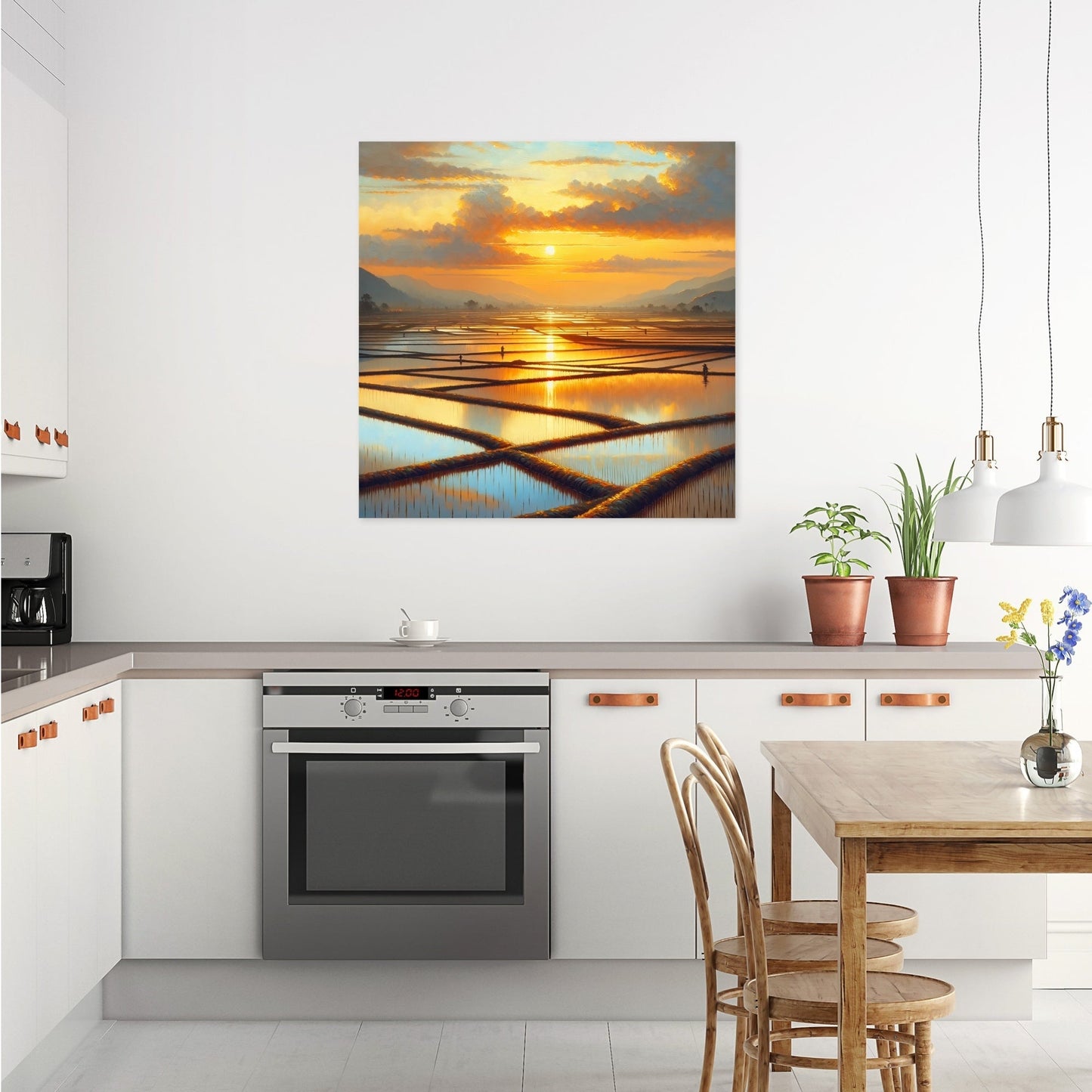 India's Sunset Serenity Canvas