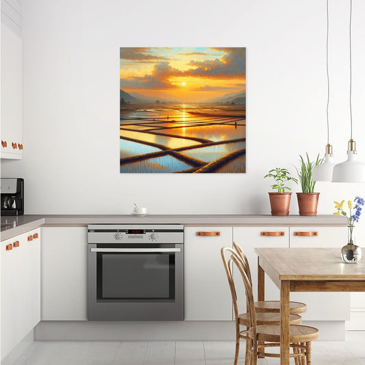 India's Sunset Serenity Canvas