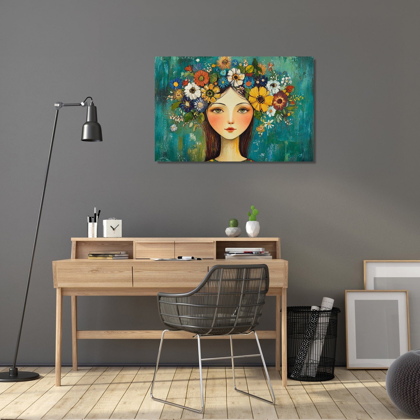 Mother's Floral Crown Canvas