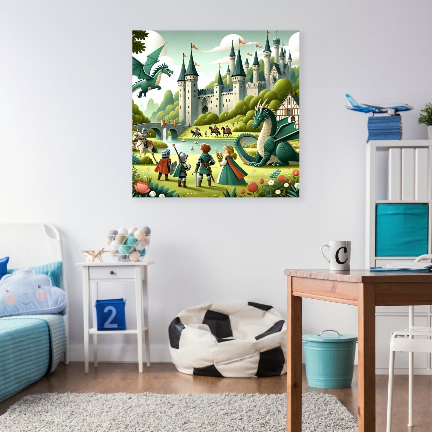 Knights and Dragons Canvas