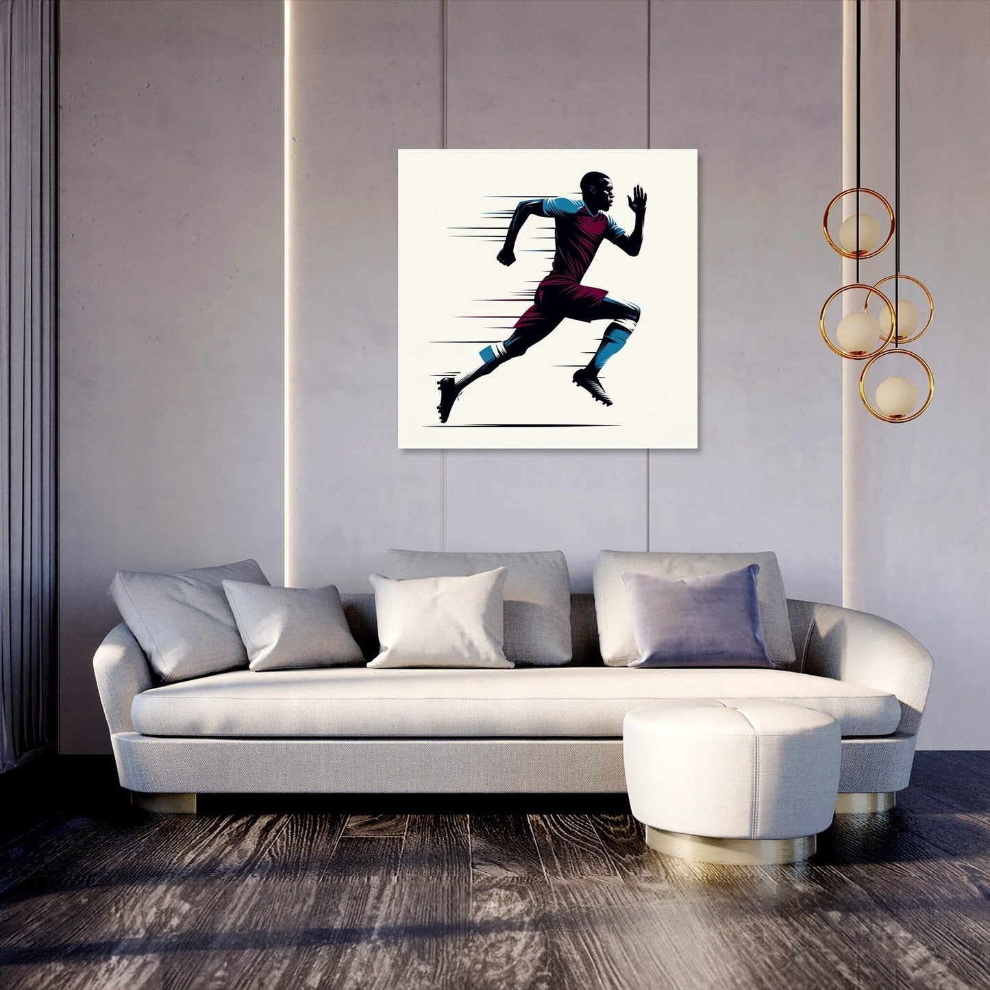 London Claret Rush Canvas