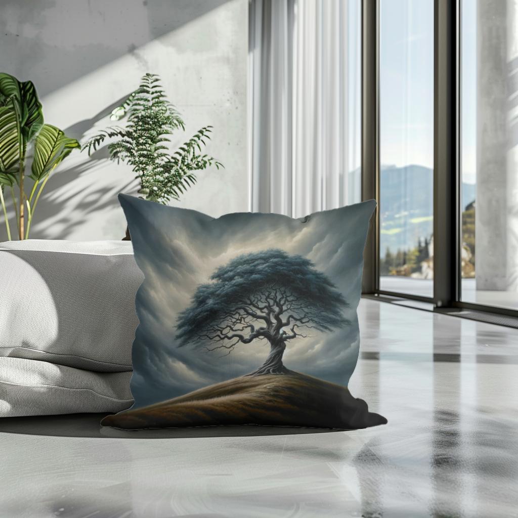Solitude's Embrace Cotton Cushion