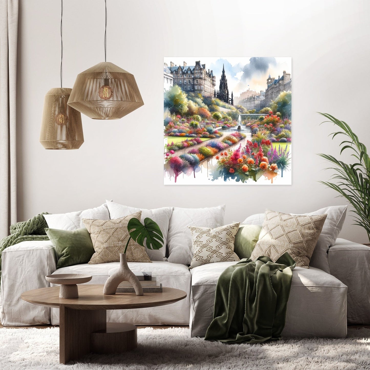 Edinburgh Princes Street Gardens Bloom Canvas