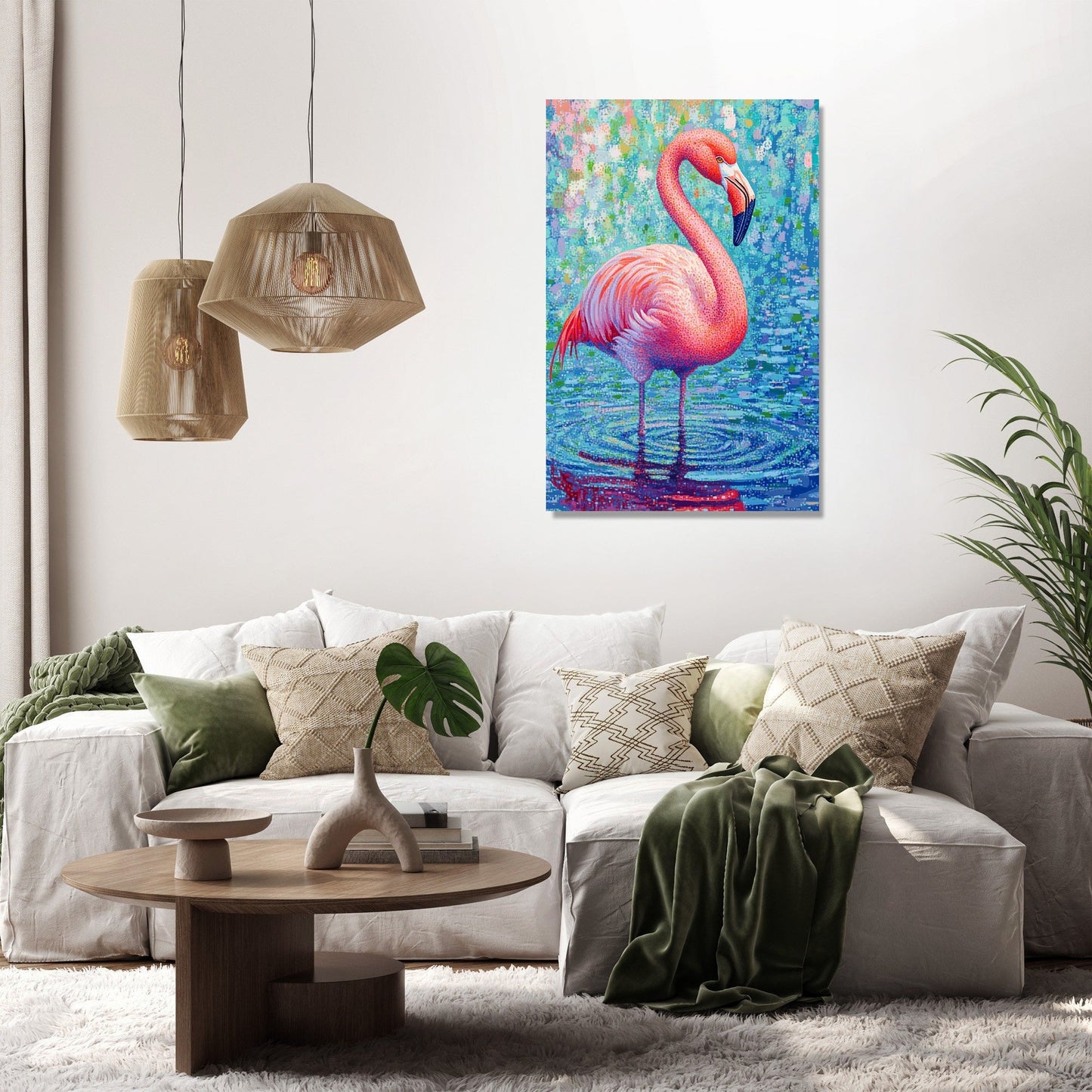 Flamingo Reflection Canvas