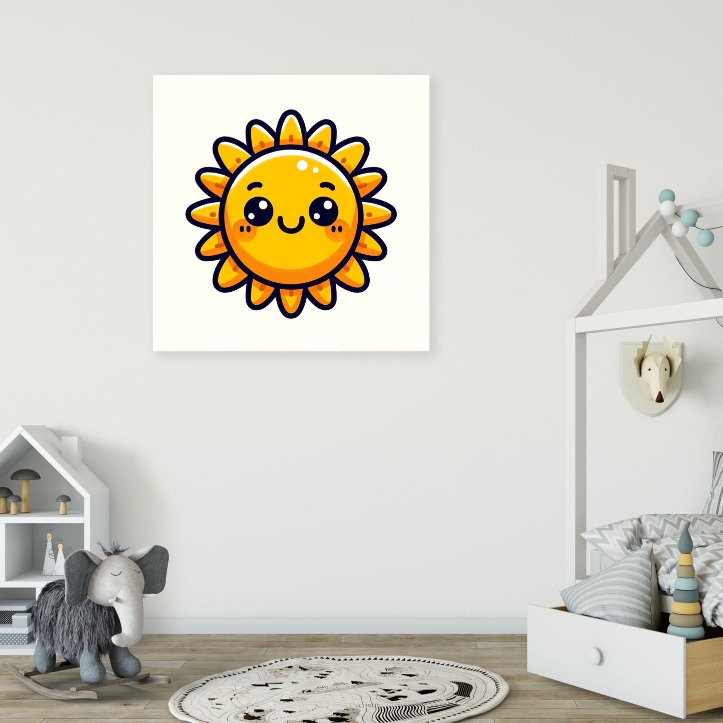 Cheerful Sun for Kids Canvas