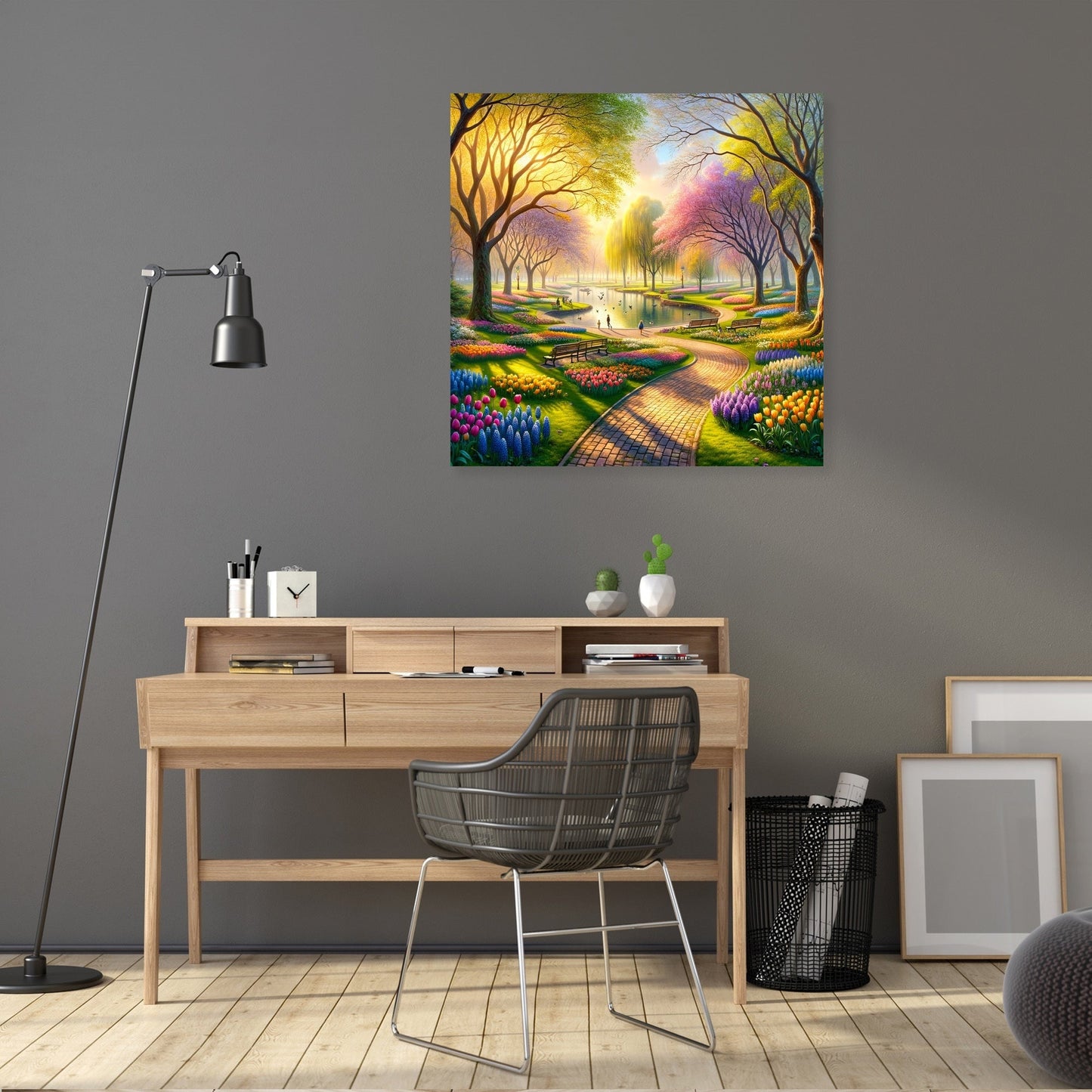 Spring's Embrace Park Canvas