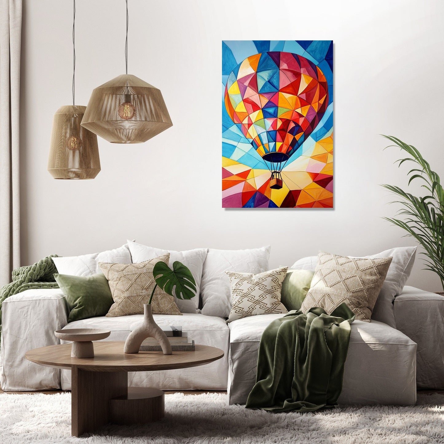 Geometric Hot Air Canvas