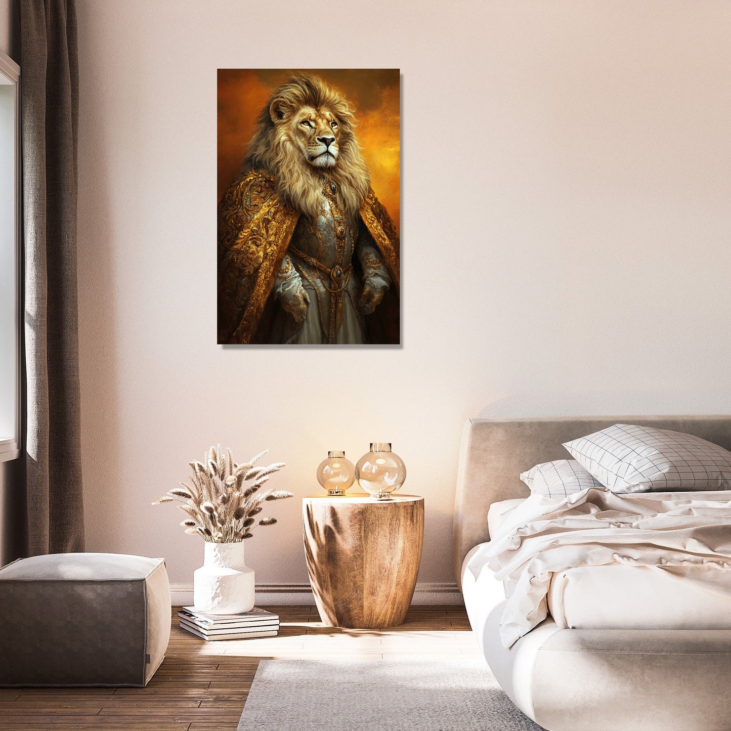 Regal Lion Sunset Canvas