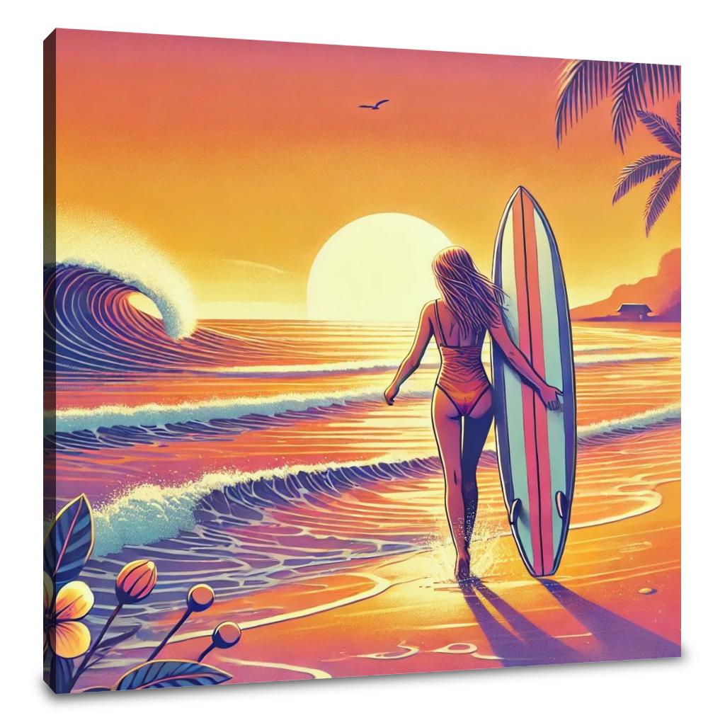 Sunset Surf Canvas