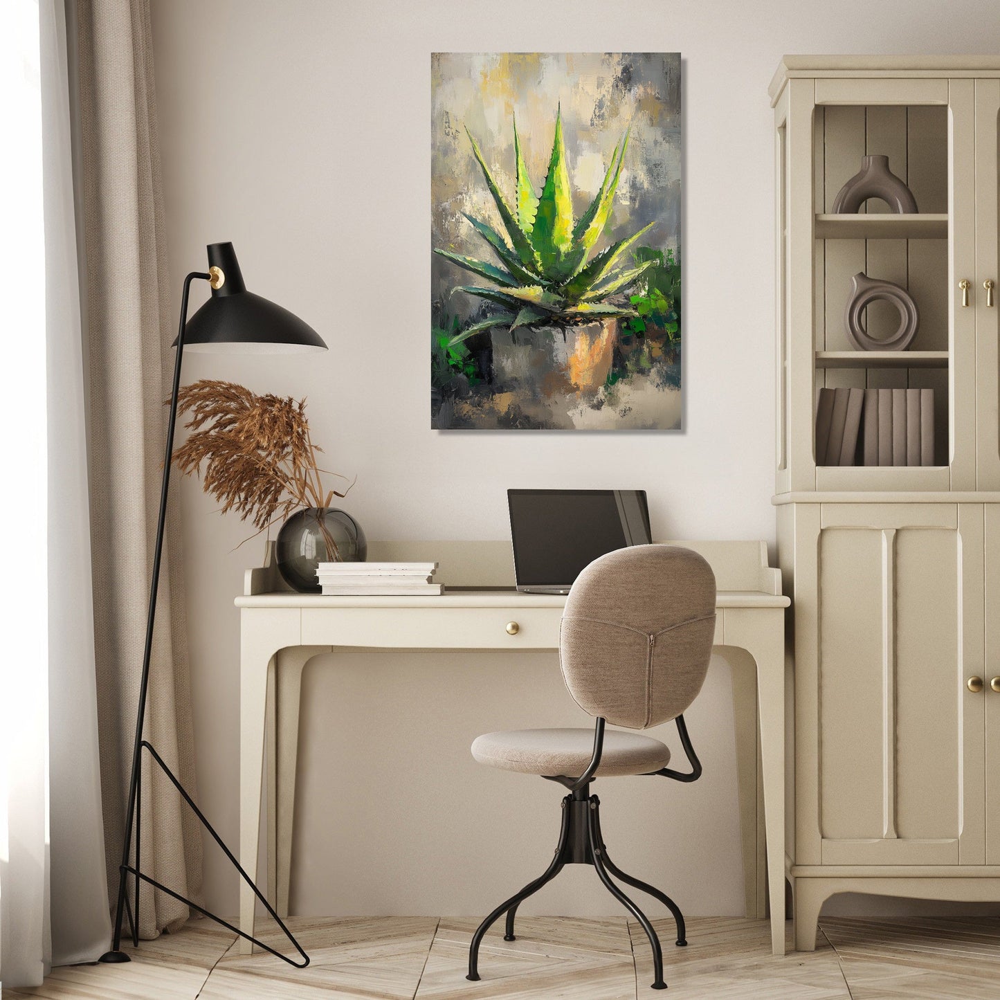 Aloe's Lustrous Canvas