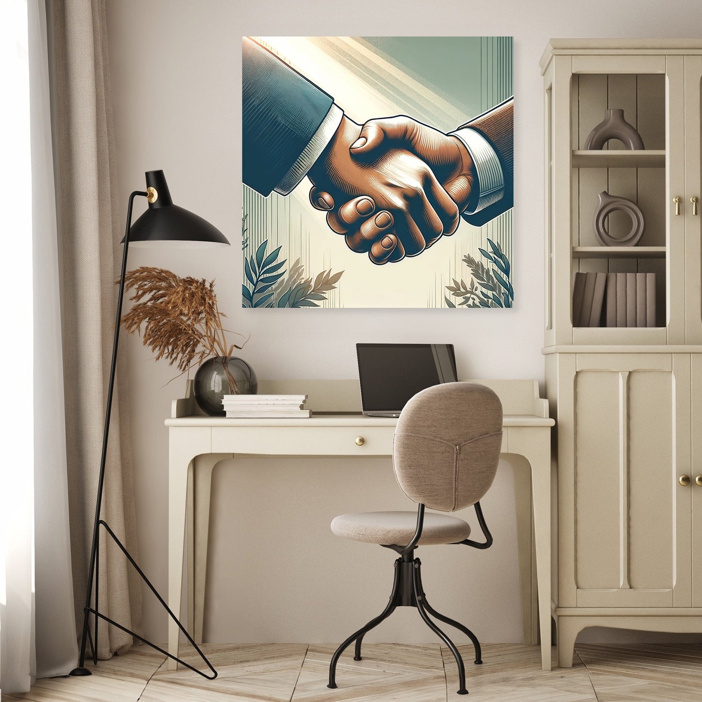 Trustful Handshake Canvas