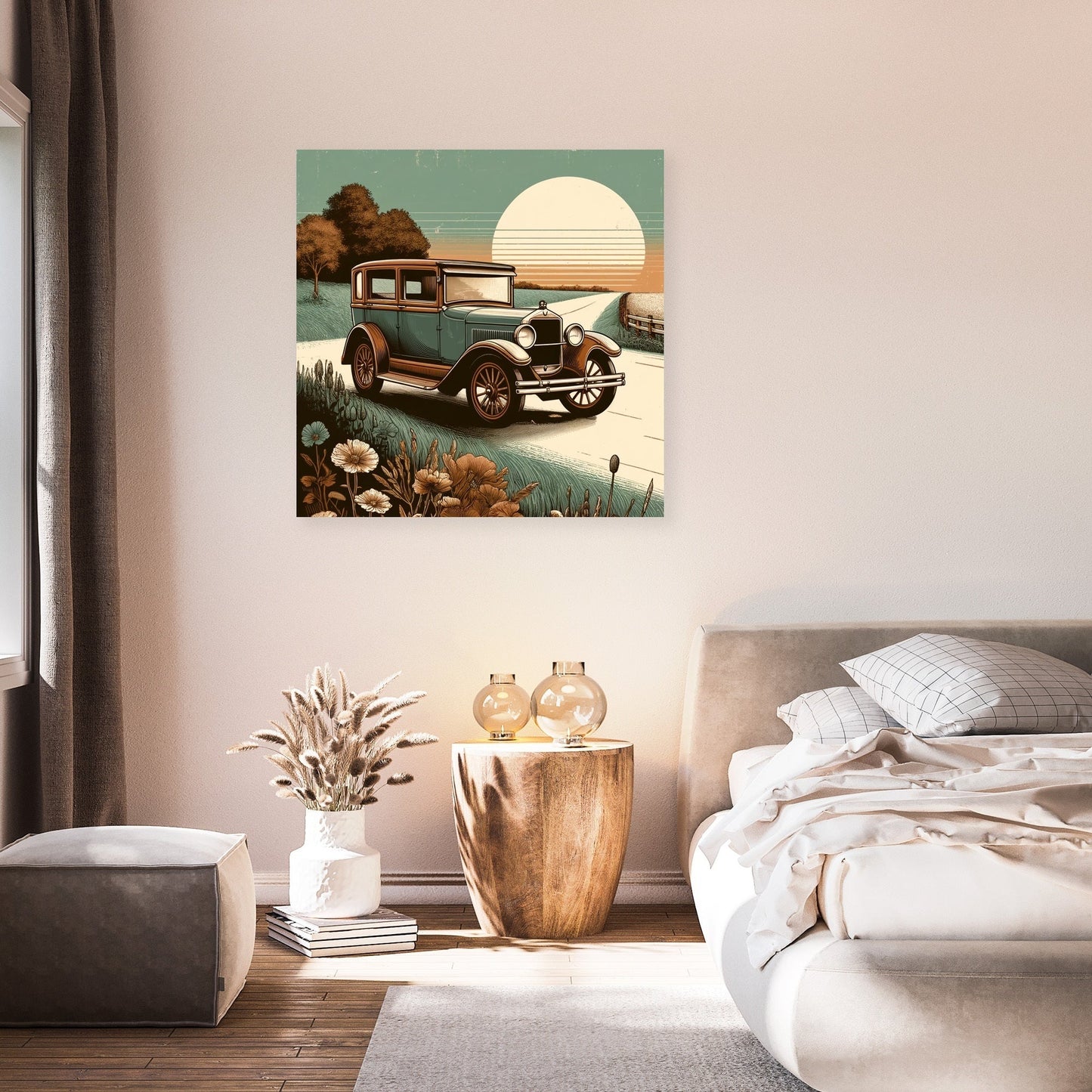 Vintage Roadside Charm Canvas