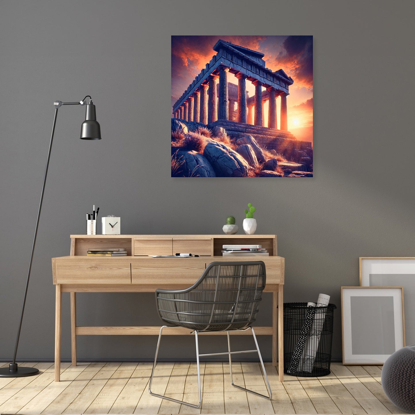 Sunset Temple Canvas