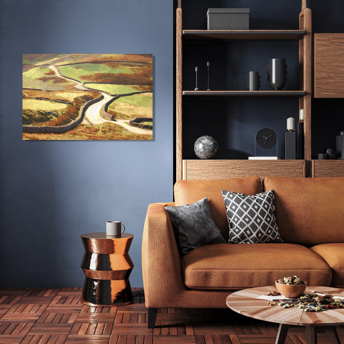 Winding Road Fields Canvas
