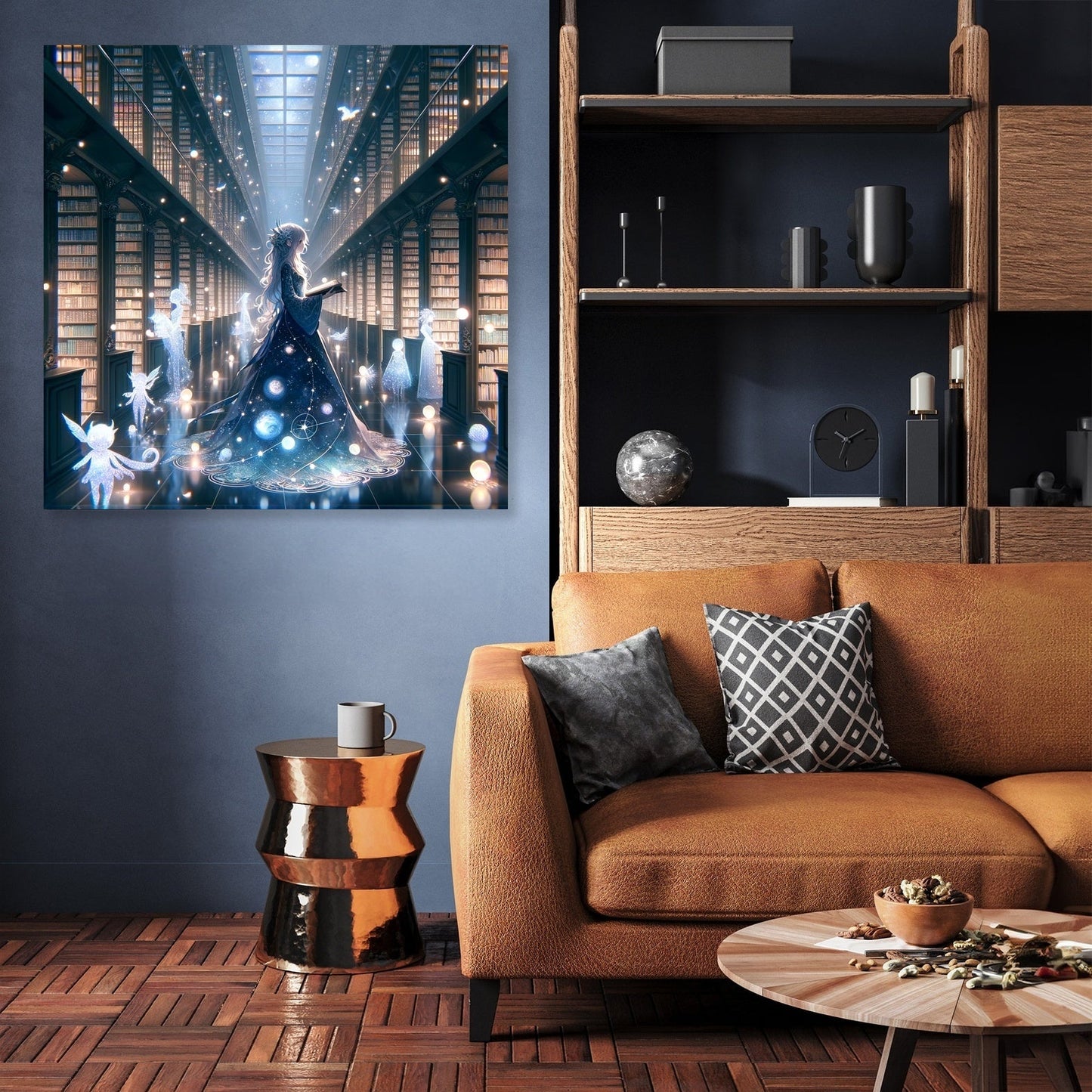 Celestial Librarian's Realm Canvas