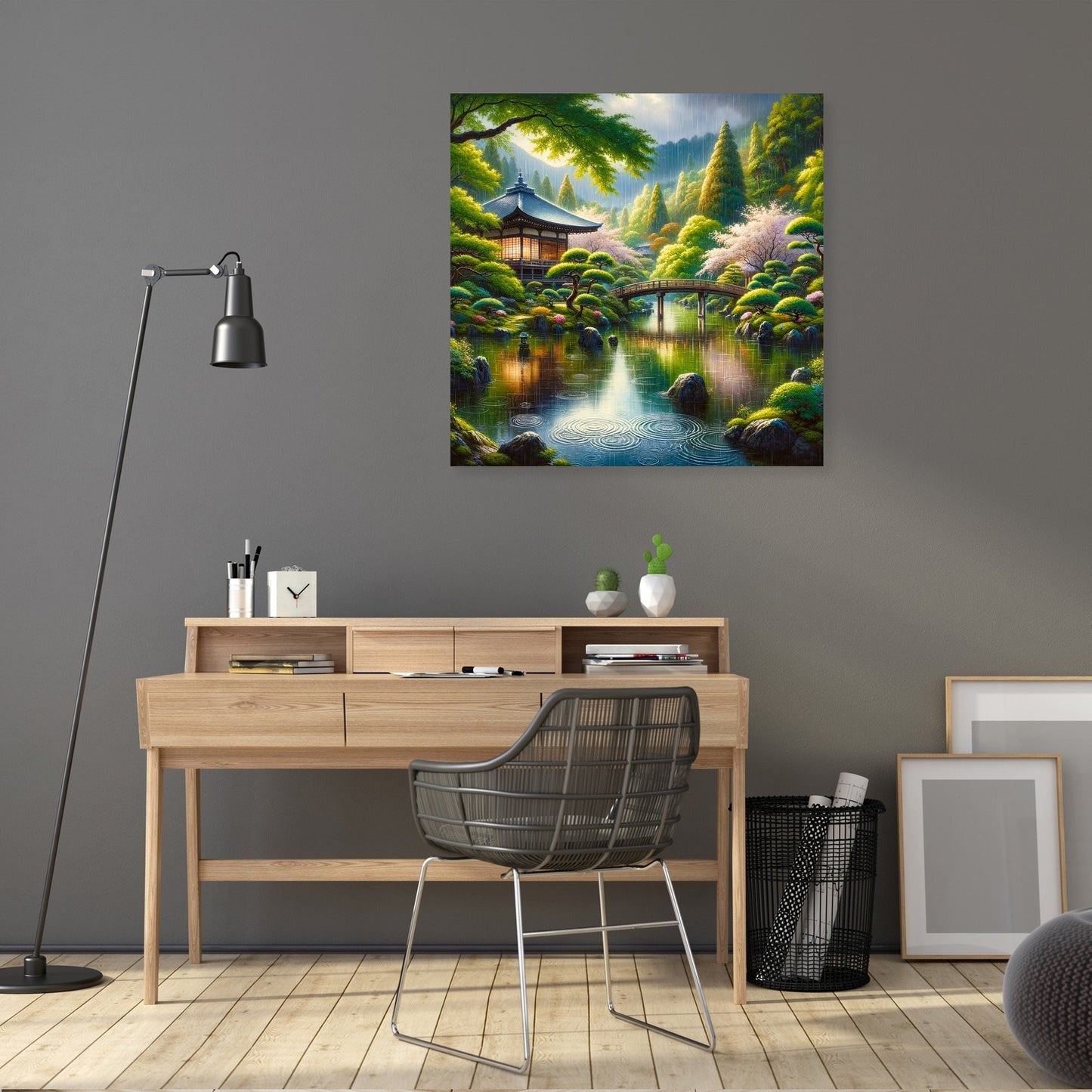 Rainy Kyoto Garden Canvas