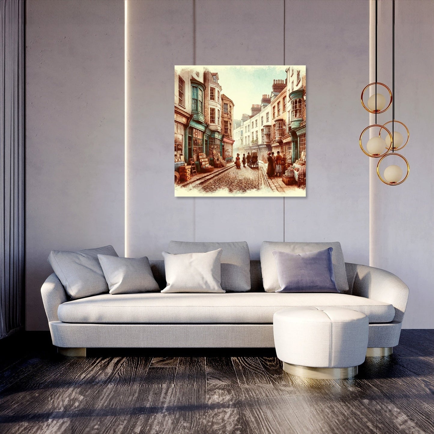 Vintage Lanes of Brighton Canvas