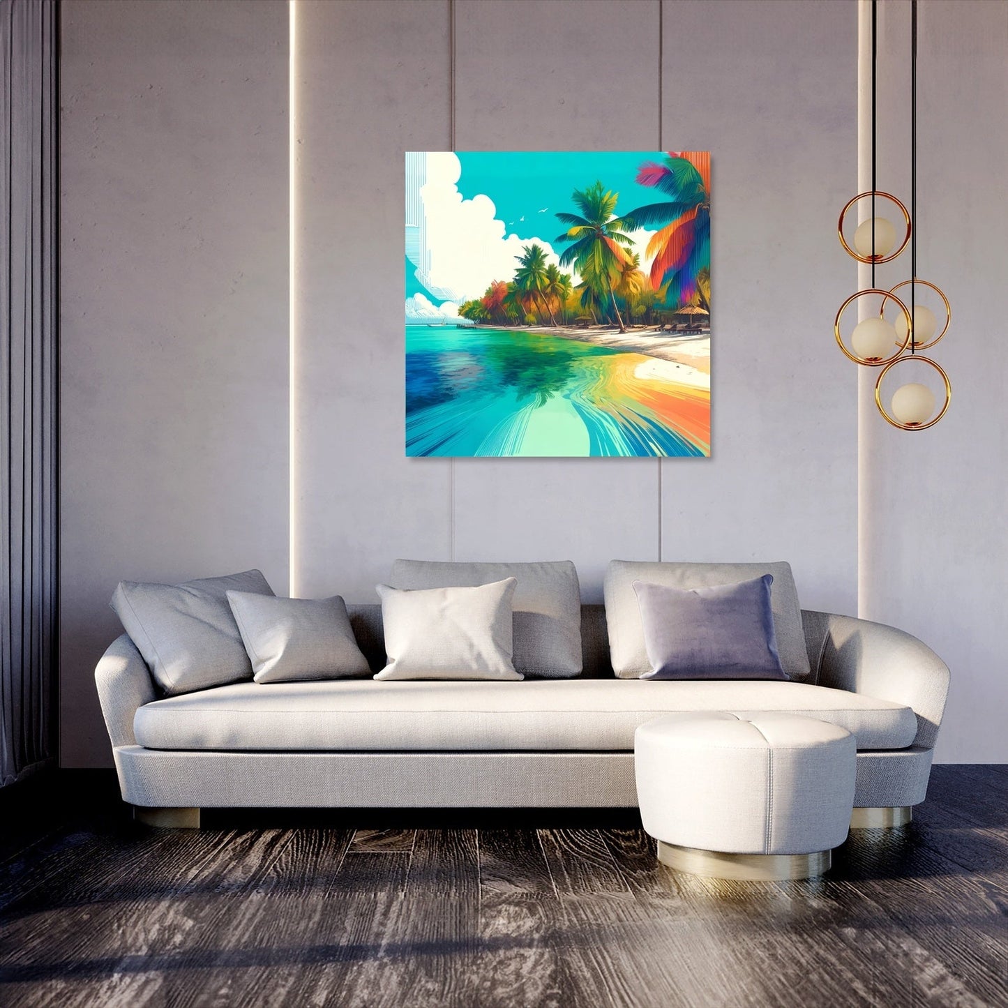 Vibrant Tropical Escape Canvas