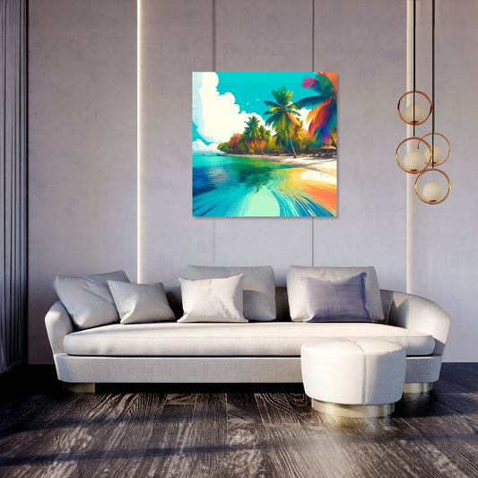 Vibrant Tropical Escape Canvas