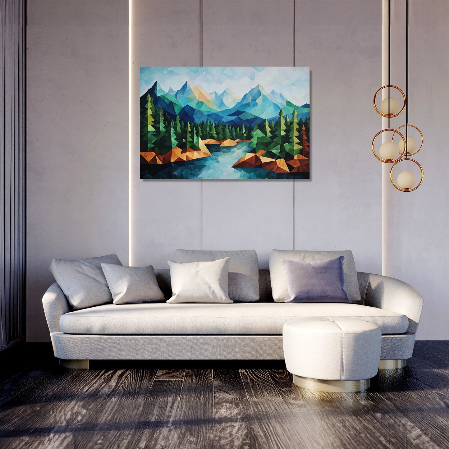 Triangular Forest Canvas