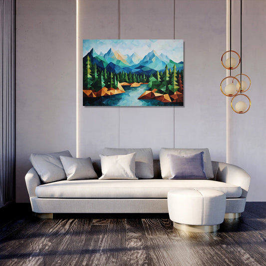 Triangular Forest Canvas