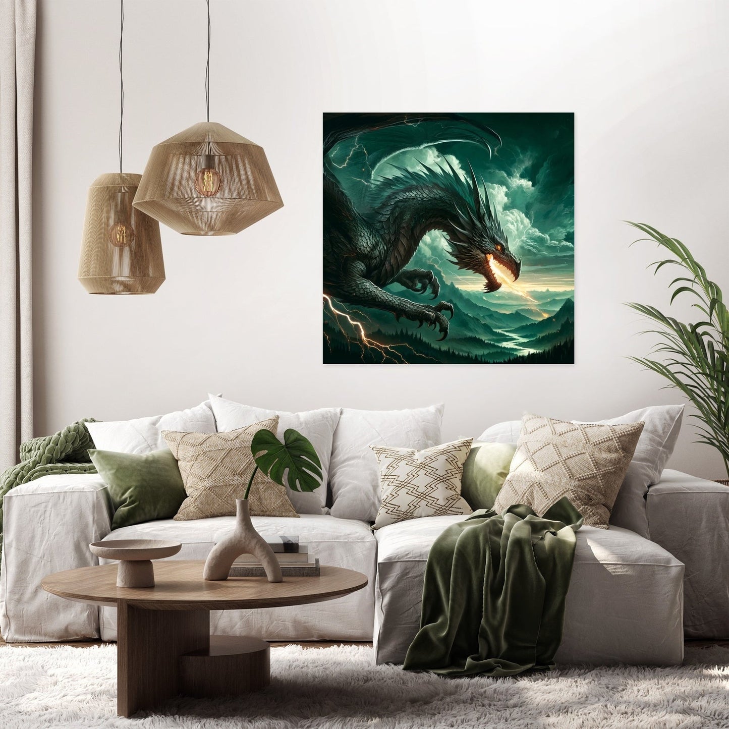 Fierce Dragon Canvas