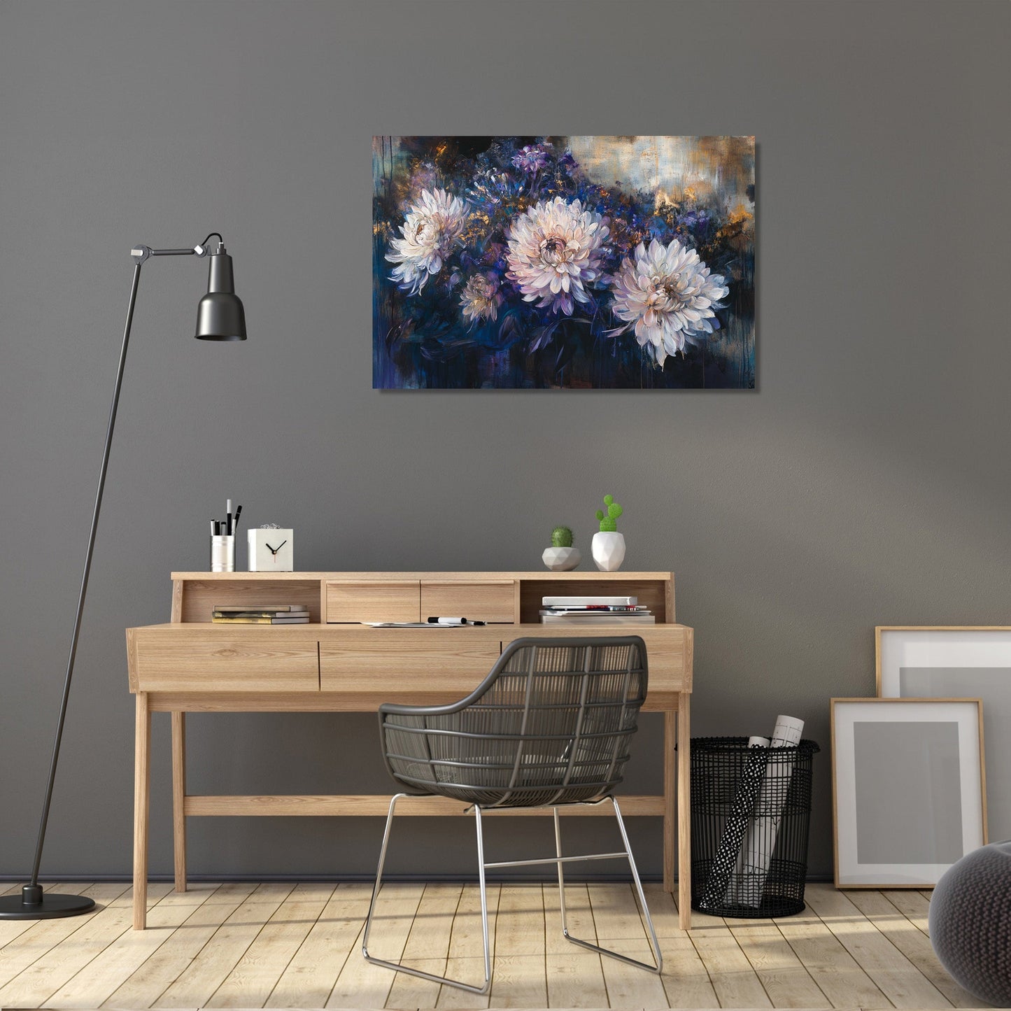 Chrysanthemum Reflection Canvas