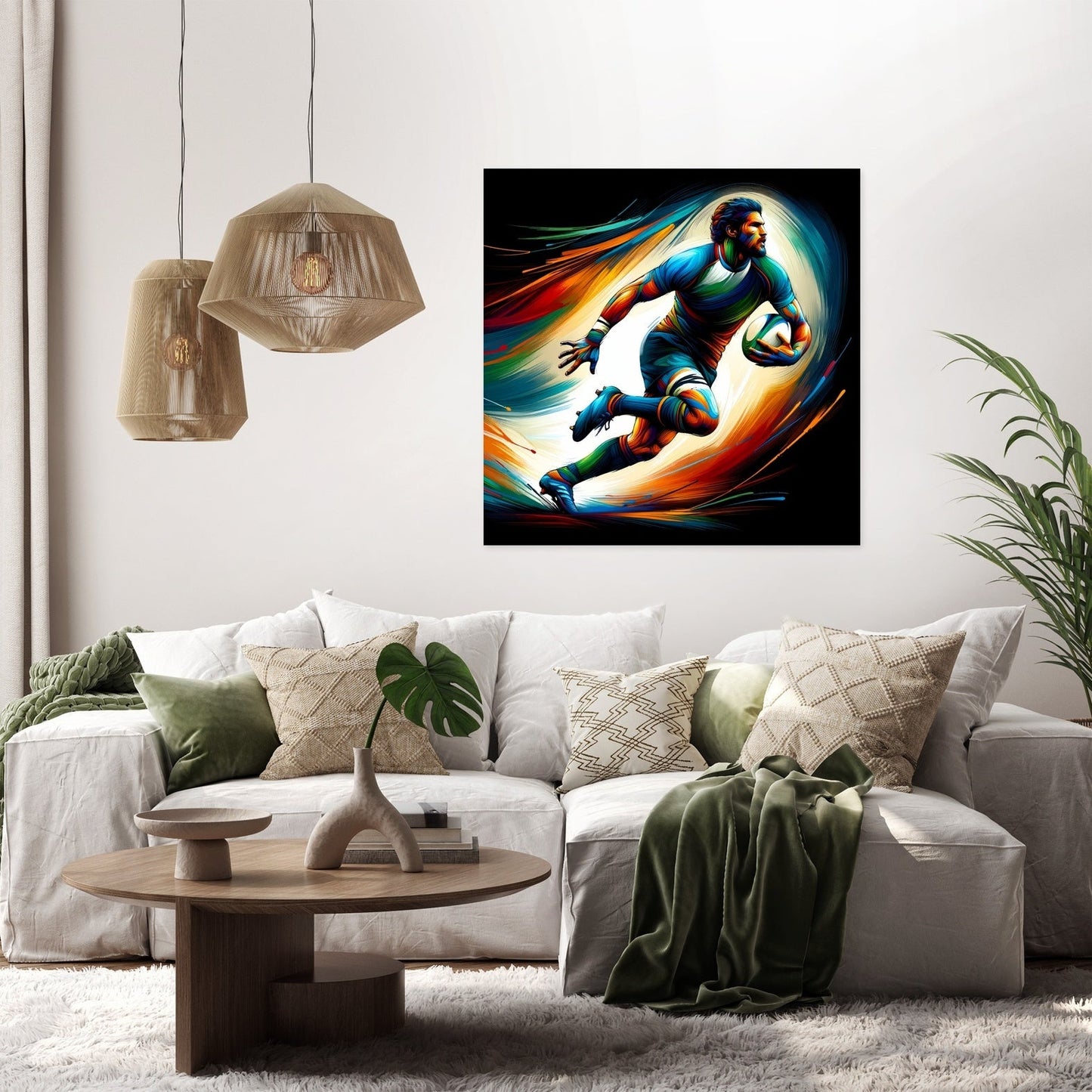 Rugby Action Canvas